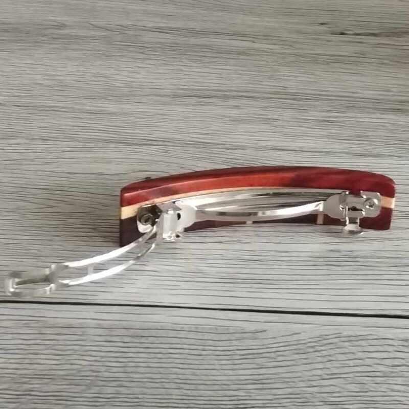 Barrette cheveux femme style marqueterie Vero – Image 2